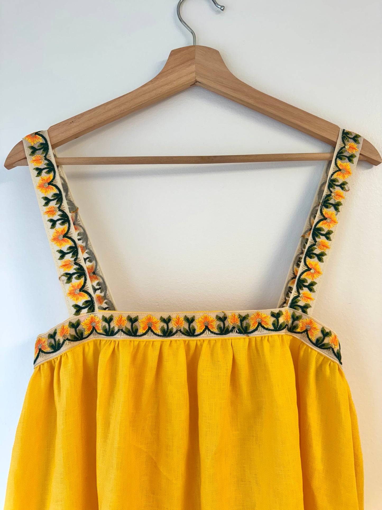 Straight Strap Dolly Dress in Hot Mustard