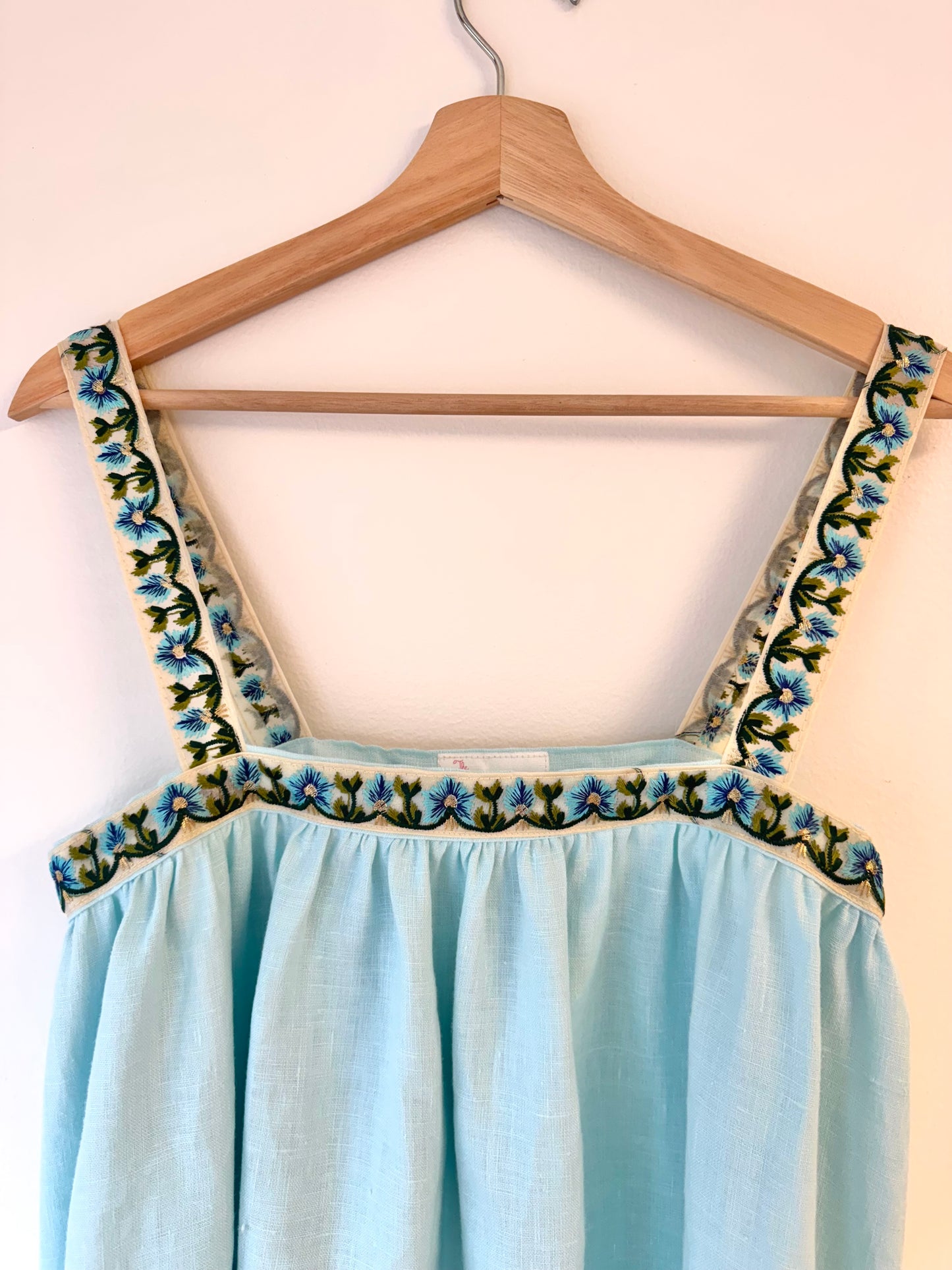 Straight Strap Dolly Dress in Aqua