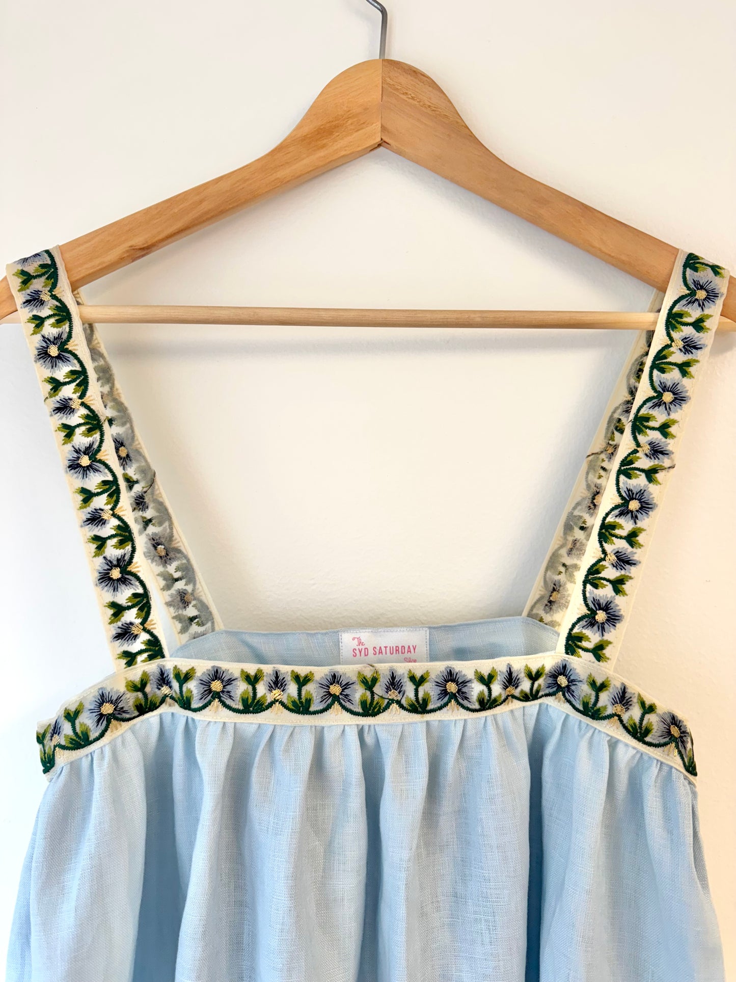 Straight Strap Dolly Dress in Powder Blue