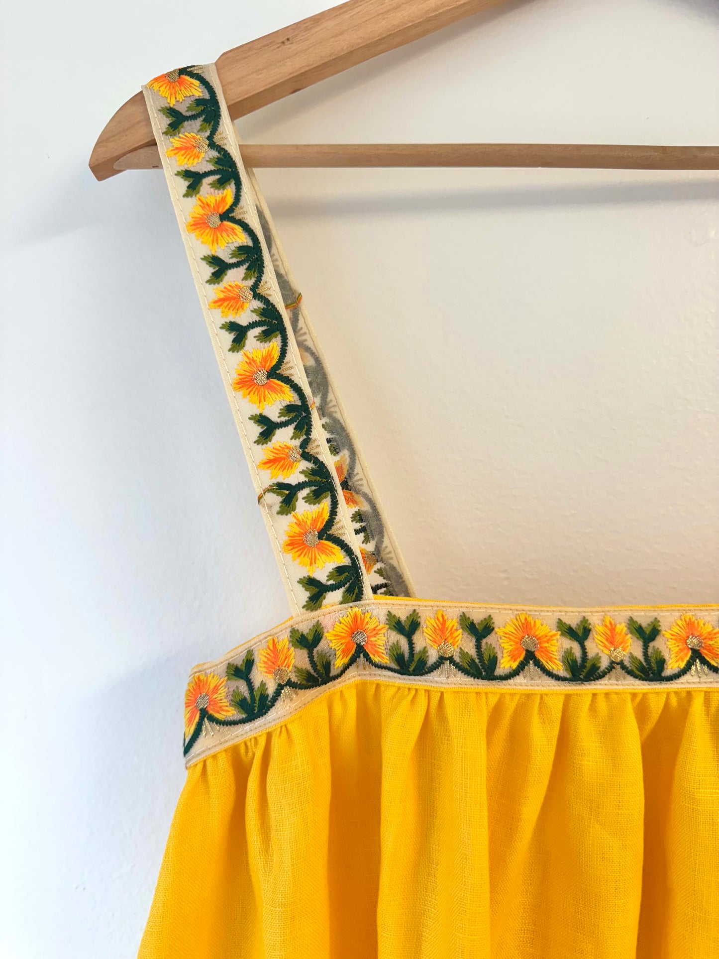 Straight Strap Dolly Dress in Hot Mustard