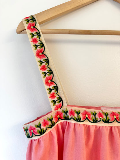 Straight Strap Dolly Dress in Hibiscus