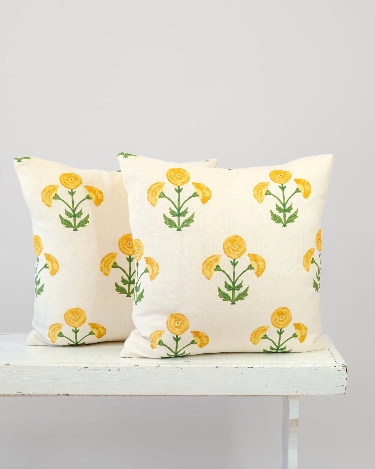 Yellow Floral Pillow