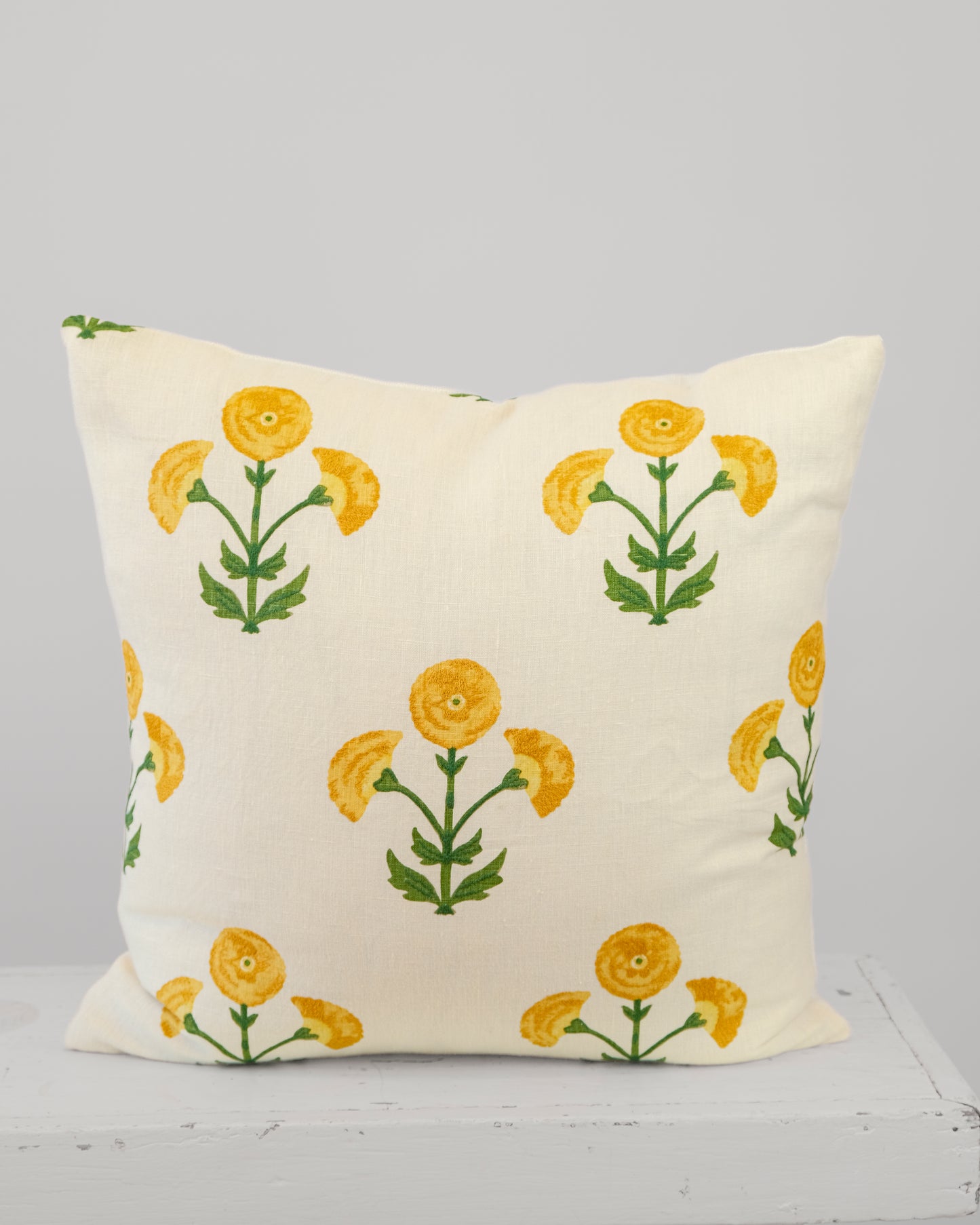 Yellow Floral Pillow
