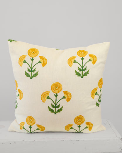 Yellow Floral Pillow
