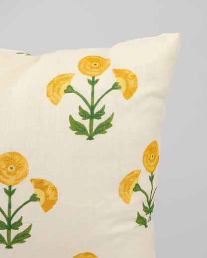 Yellow Floral Pillow