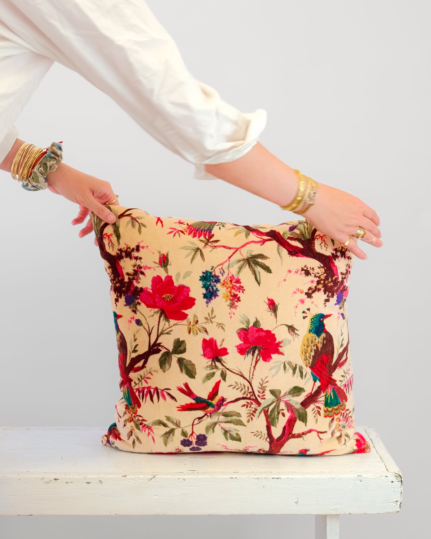 Peachy Velvet Pillow