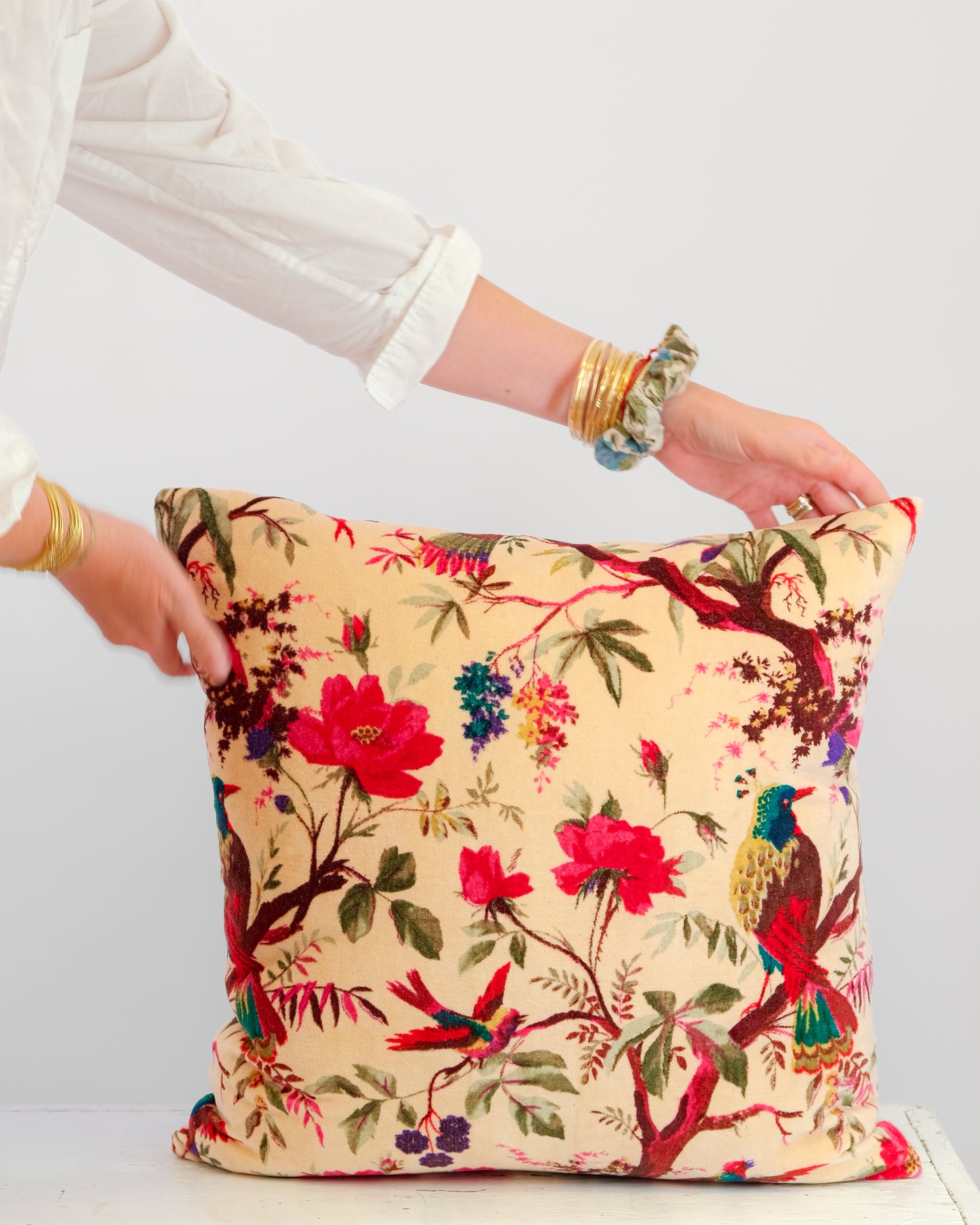 Peachy Velvet Pillow