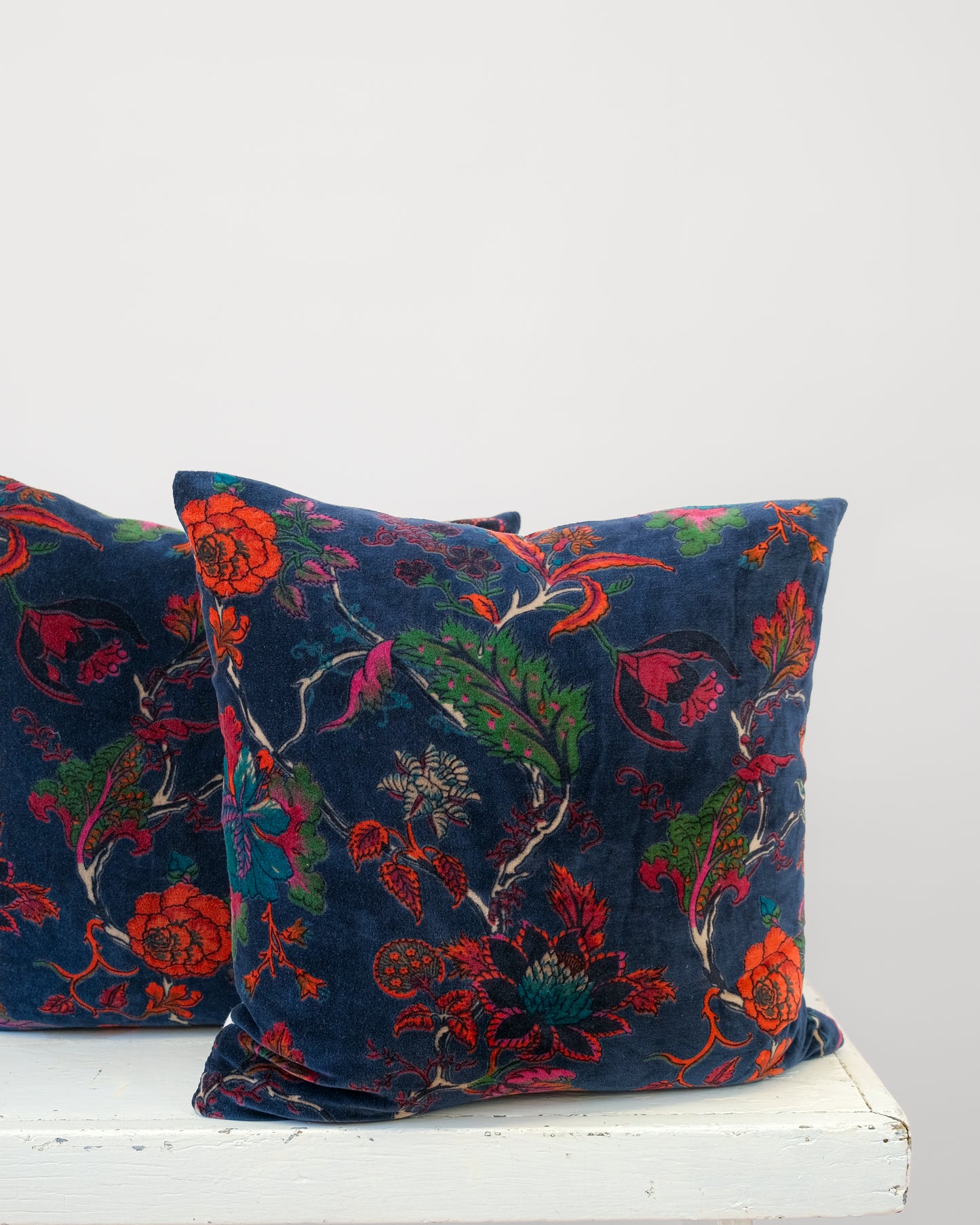 Midnight Blue Velvet Pillow