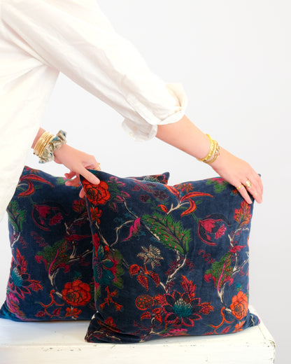 Midnight Blue Velvet Pillow