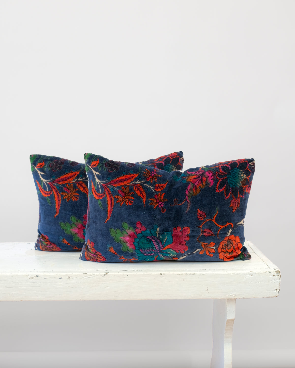 Midnight Blue Velvet Lumbar