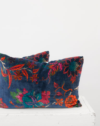 Midnight Blue Velvet Lumbar