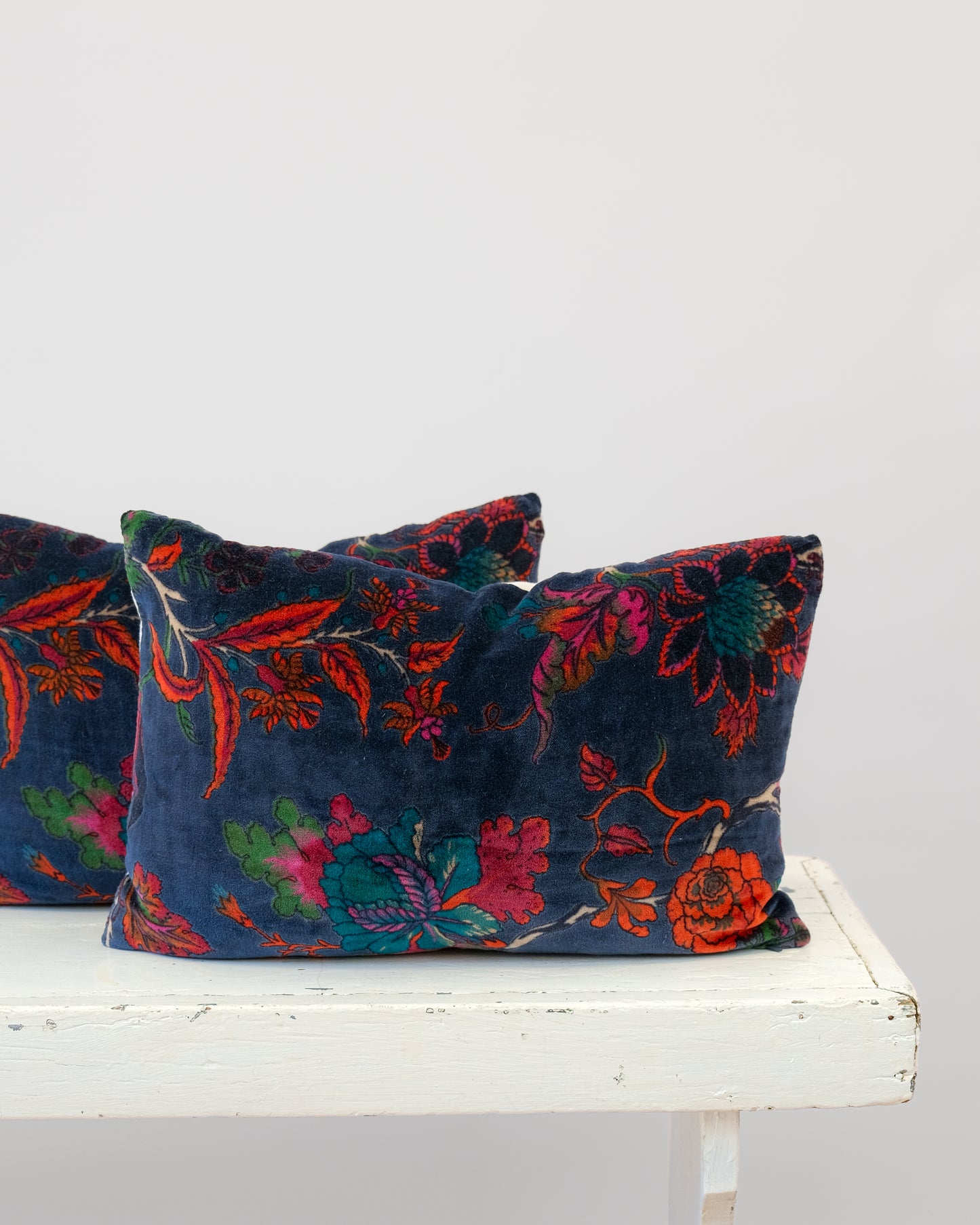 Midnight Blue Velvet Lumbar