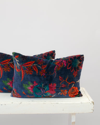 Midnight Blue Velvet Lumbar